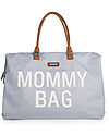 Childhome Mommy Bag Diaper Bag - 55 x 30 x 40 cm - Grey Off White - Includes foldable changing mat! Diaper Changing Bags