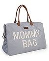 Childhome Mommy Bag Diaper Bag - 55 x 30 x 40 cm - Grey Off White - Includes foldable changing mat! Diaper Changing Bags