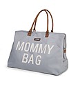 Childhome Mommy Bag Diaper Bag - 55 x 30 x 40 cm - Grey Off White - Includes foldable changing mat! Diaper Changing Bags