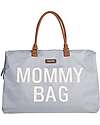 Childhome Mommy Bag Diaper Bag - 55 x 30 x 40 cm - Grey Off White - Includes foldable changing mat! Diaper Changing Bags