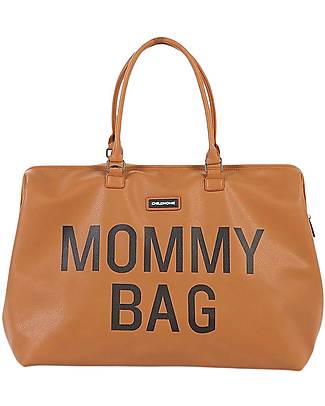 Childhome Mommy Bag - Diaper Bag - 55 x 30 x 40 cm - Leatherlook Brown - Includes foldable changing mat! Diaper Changing Bags & Accessories