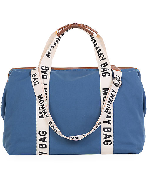 Childhome Mommy Bag - Indigo - Signature Collection - 55x30x40 cm - Includes Changing Mat! Diaper Changing Bags