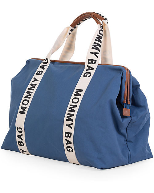 Childhome Mommy Bag - Indigo - Signature Collection - 55x30x40 cm - Includes Changing Mat! Diaper Changing Bags