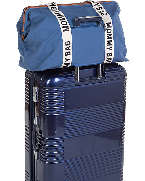 Childhome Mommy Bag - Indigo - Signature Collection - 55x30x40 cm - Includes Changing Mat! Diaper Changing Bags