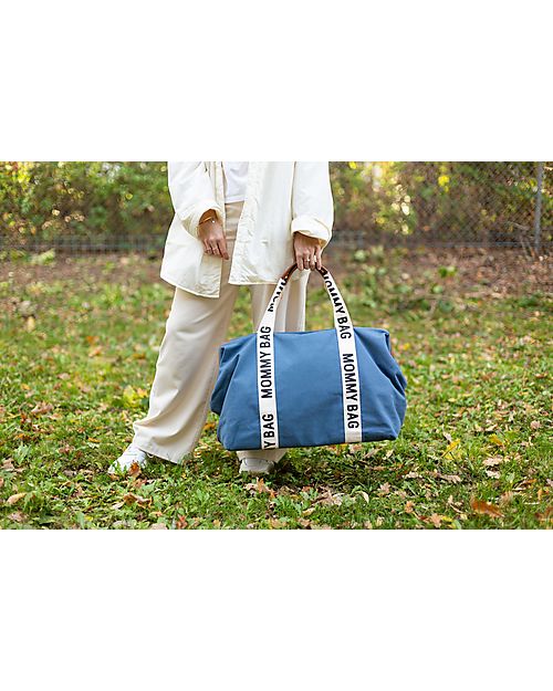 Childhome Mommy Bag - Indigo - Signature Collection - 55x30x40 cm - Includes Changing Mat! Diaper Changing Bags