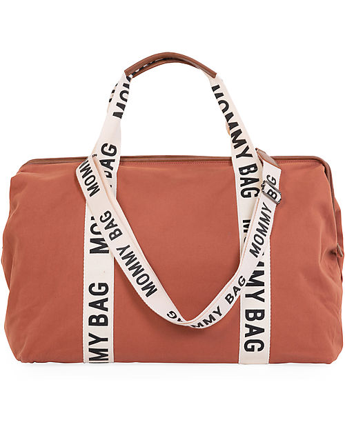 Childhome Mommy Bag - Terracotta - Signature Collection - 55x30x40 cm - Includes Changing Mat! Diaper Changing Bags
