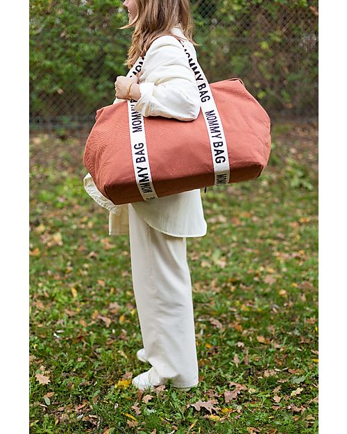 Childhome Mommy Bag - Terracotta - Signature Collection - 55x30x40 cm - Includes Changing Mat! Diaper Changing Bags