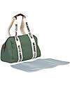 Childhome Mommy Club Signature Changing Bag in Canvas - Green - Includes Portable Changing Mat Diaper Changing Bags