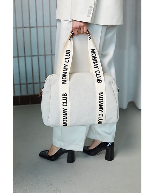 Childhome Mommy Club Signature Changing Bag in Canvas Off White