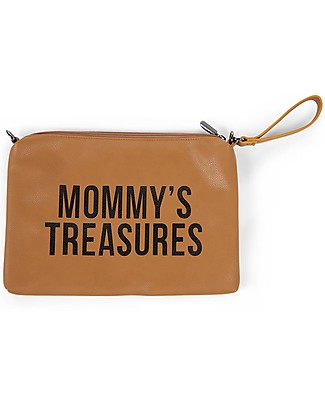 Childhome Mommy Clutch - 34x21 cm - Leatherlook Brown Makeup Bags & Pouches