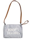 Childhome Mommy Treasures Clutch Bag - 33 x 23 x 3 cm - White and Grey Diaper Changing Bags