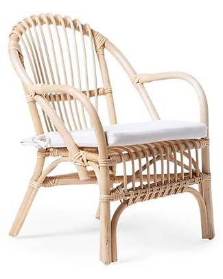 Childhome Montana Kid Bench Rattan Natural + Cushion - 40 x 40 x 56 cm Chairs