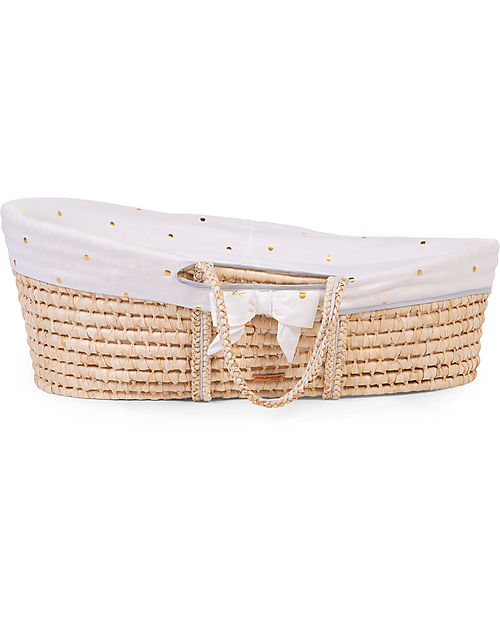 Childhome Moses Basket Cover, 100% cotton - Golden Dots Cribs & Moses Baskets