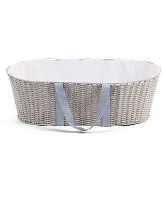 Childhome Moses Basket with Mattress, Liner and Handle - 81 x 43 cm Cribs & Moses Baskets