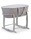 Childhome Moses Basket with Mattress, Liner and Handle - 84 x 47 x 26 cm Cribs & Moses Baskets