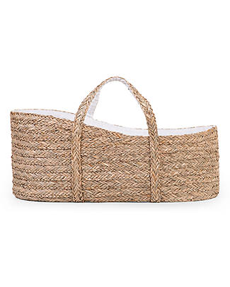 Childhome Moses Basket with Mattress + Lining + Handles - 84x47 cm - Natural Cribs & Moses Baskets