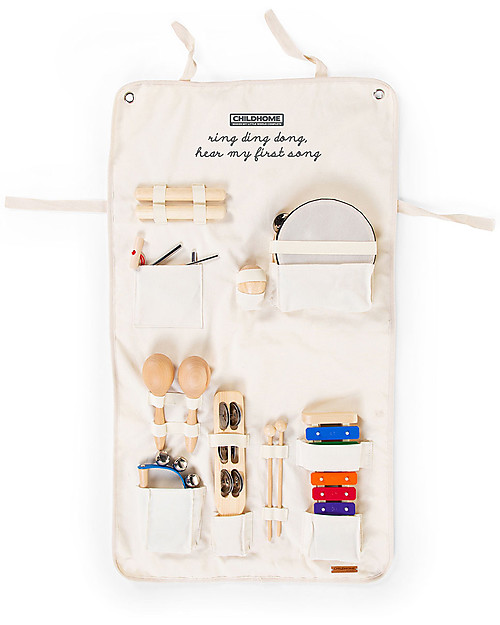 Childhome Music Set of 8 Instrument + Organiser - 80x60x5 cm Musical Instruments