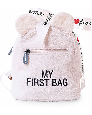 Childhome My First Bag Kids Backpack - Teddy Offwhite - 20x8x24 cm Small Backpacks