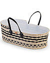 Childhome Natural Moses Basket with Mattress + Lining + Handles - 84x45 cm Cribs & Moses Baskets