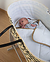 Childhome Natural Moses Basket with Mattress + Lining + Handles - 84x45 cm Cribs & Moses Baskets