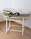 Childhome Natural Moses Basket with Mattress + Lining + Handles - 84x45 cm Cribs & Moses Baskets