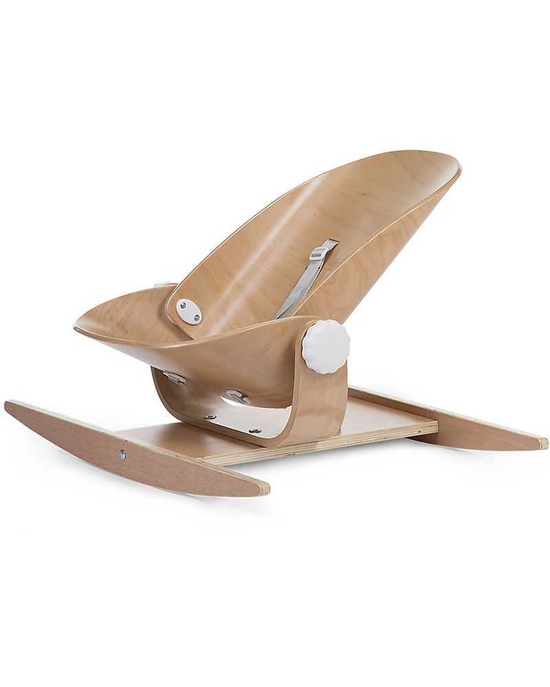 natural wood baby rocker