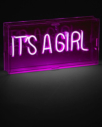 Childhome Neon Light Box - It's a Girl - Original and Fun! Bedside Lamps