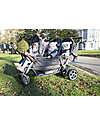 Childhome New Six Seater Stroller with Autobrake - Anthracite/Leather Look - from 6 up to 36 months Double Pushchairs