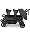 Childhome New Six Seater Stroller with Autobrake - Anthracite/Leather Look - from 6 up to 36 months Double Pushchairs