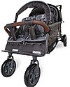 Childhome New Six Seater Stroller with Autobrake - Anthracite/Leather Look - from 6 up to 36 months Double Pushchairs