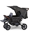 Childhome New Triplet Anthracite Stroller - Leather Handle Double Pushchairs