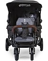 Childhome New Triplet Anthracite Stroller - Leather Handle Double Pushchairs