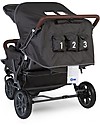 Childhome New Triplet Anthracite Stroller - Leather Handle Double Pushchairs