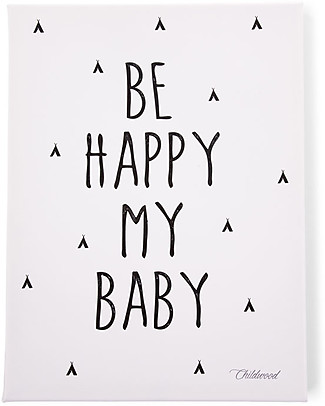 Childhome Oil Painting "Be Happy My Baby" - 30x40 cm Room Decorations