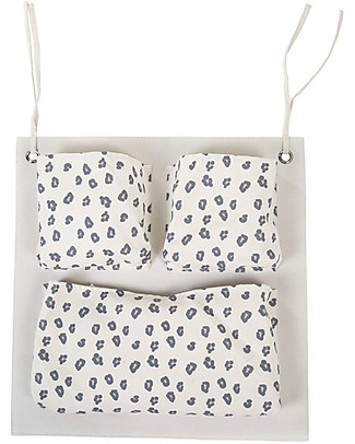 Childhome Organiser - Leo Print Off White Storage organisers
