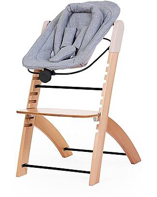 Childhome OUTLET - Black Newborn Seat + Grey Cushion - For Evosit and Lambda Chair - Showroom Sample Accessories for High Chairs