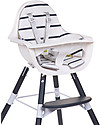 Childhome OUTLET - Cushion for Evolutive High Chair Evolu 2 Chair, White/Navy Stripes - 100% Cotton Jersey Accessories for High Chairs