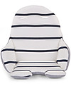 Childhome OUTLET - Cushion for Evolutive High Chair Evolu 2 Chair, White/Navy Stripes - 100% Cotton Jersey Accessories for High Chairs