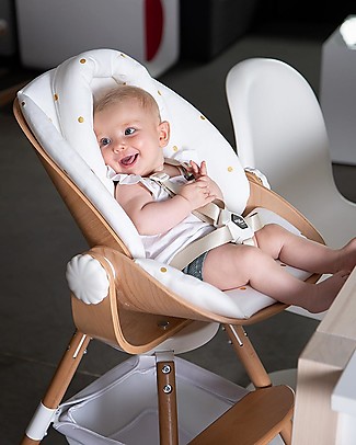 Childhome OUTLET Evolu Newborn Seat, Natural/White - For Evolu and Evolu ONE.80° High Chair - Showroom Sample High Chairs