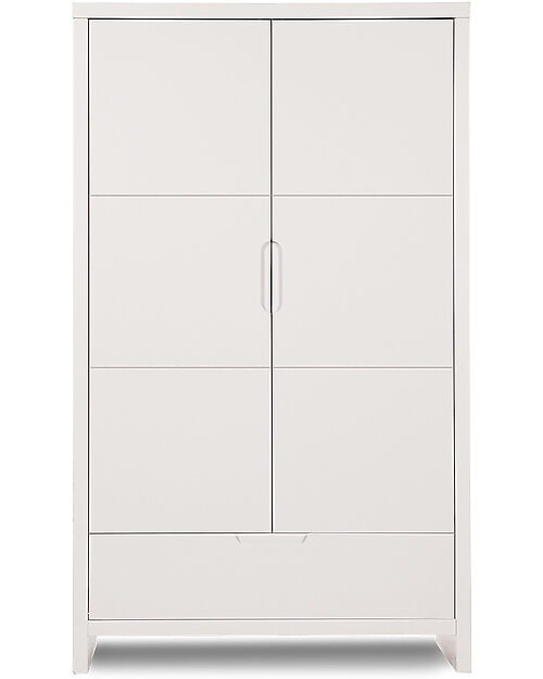 Childhome OUTLET - Quadro White Wardrobe - 2 Doors + Drawer - Showroom Sample Dressers