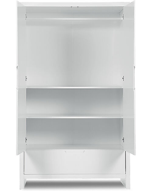 Childhome OUTLET - Quadro White Wardrobe - 2 Doors + Drawer - Showroom Sample Dressers