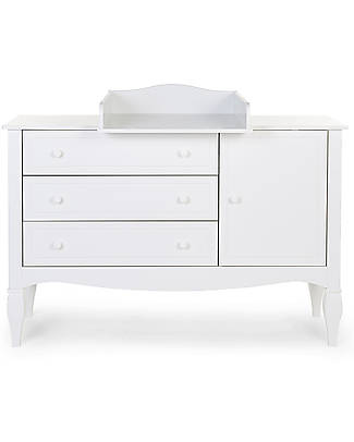 Childhome OUTLET - Romantic Extra wide Chest - 3 Drawers + Door + Changing Unit - Showroom Sample Dressers