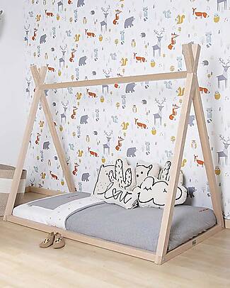 Childhome OUTLET - Tipi Cot Bed Frame- Beech Wood - 140x70 cm - Showroom Sample Montessori Beds