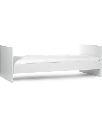 Childhome Quadro White Cot 60x120 cm + Slats & Rails 90x200 cm Cots & Cotbeds