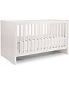 Childhome Quadro White Cot Bed 140 x 70 cm + Slats Cots and Cotbeds