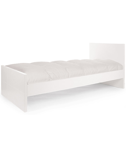 Childhome Quadro White Teenager Bed with Rails - 200 x 90 cm Single Bed