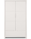 Childhome Quadro White Wardrobe - 2 Doors + Drawer Wardrobes