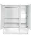 Childhome Quadro White Wardrobe - 3 Doors + 2 Drawers Wardrobes