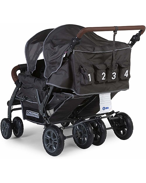 Childhome Quadruple Stroller with Autobrake - from 6 up to 36 months Double Pushchairs