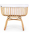 Childhome Rattan Rocking Cradle - Mattress and Cover Included - 90X50X70 cm Cribs & Moses Baskets